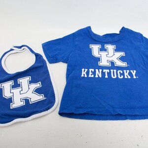 Kentucky Wildcats Toddler T-Shirt & Bib Set – Blue/White Logo – 18M